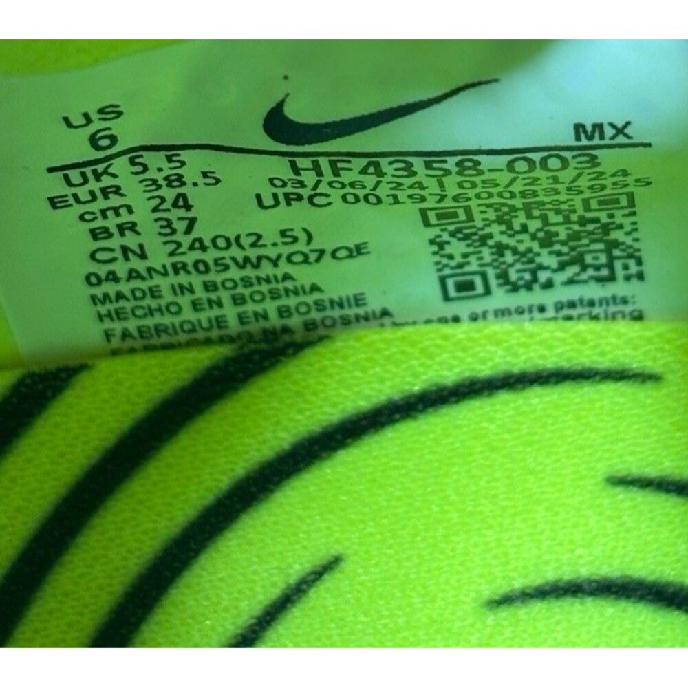 NEW Nike Phantom Luna 2 Elite FG Soccer Cleats HF4358-003 Men’s Sz 6 Yellow/Gray - Picture 13 of 13